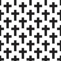 Christian cross seamless pattern. Vector illustration.