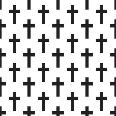 Christian cross seamless pattern. Vector illustration.