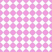 Pink baby seamless pattern with squares. Checkered tile pattern, pink and white wallpaper background. vector