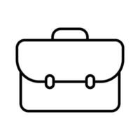 Briefcase icon. Business bag icon. Suitcase, portfolio symbol, linear style pictogram isolated on white. vector