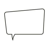 Speech bubble, speech balloon, chat bubble line art vector icon for apps and websites.