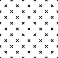 Vector seamless cross pattern. Endless black and white texture. Abstract geometric ornament background.