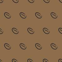 Coffee beans, seamless pattern, vector. vector