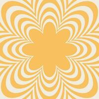 Retro 70s hippie groovy background, vector. Flower. vector