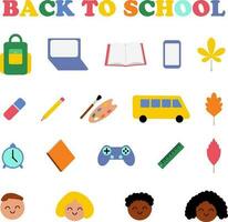 Back to school, vector set.