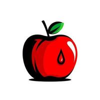 red apple logo illustration vector