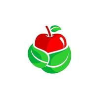 red apple logo illustration vector