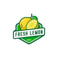 fresh lemon logo illustration vector