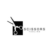 Scissors Logo, Shaver Vector, Simple Barber Shop Design, Icon, Background, Symbol, Template vector