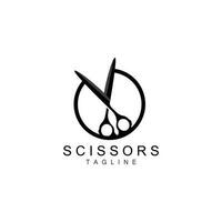 Scissors Logo, Shaver Vector, Simple Barber Shop Design, Icon, Background, Symbol, Template vector