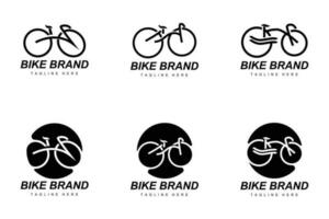 Bike Logo. Bicycle Sport Branch Vector, Simple Minimalist Transportation Design, Template, Silhouette vector
