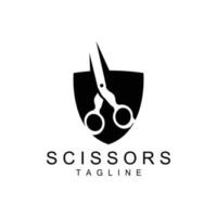 Scissors Logo, Shaver Vector, Simple Barber Shop Design, Icon, Background, Symbol, Template vector