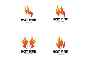 fuego logo, ardiente caliente fuego vector, sencillo diseño modelo ilustración vector