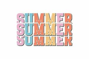 Summer lettering Typography T shirt design vector