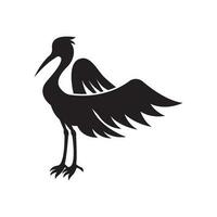 Stork logo icon,vector illustration template design. vector