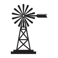 Windmill logo vector illustration flat design.