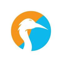 Stork logo icon,vector illustration template design. vector