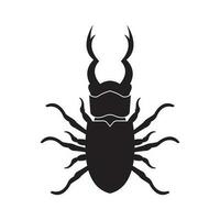 Horn beetle icon logo,illustration design template vector. vector