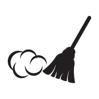 Cleaning tool broom icon logo,vector illustration template design. vector