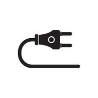 Electric plug icon logo illustration design template. vector