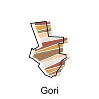 Map of Gori Georgia Europe Countries Map Vector Icon Template Illustration Design