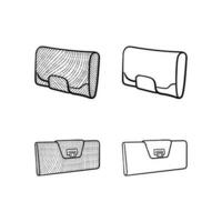 icon set of Wallet design illustration template vector, suitable for your company vector