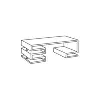 Furniture design of Table logo or icon vector illustration, interior design template