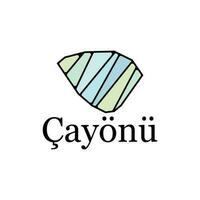 logo de el ciudad de cayonu mapa ilustración modelo diseño, diseño en blanco antecedentes vector