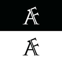 Initial AF monogram logo, Letter Logo Design Template Vector, suitable for your company vector