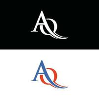 Letter AQ monogram elegant simple illustration design template, suitable for your company vector