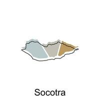 mapa de socotra provincia de Yemen ilustración vector diseño plantilla, adecuado para tu compañía, geométrico logo diseño elemento