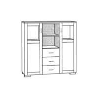 alacena mueble minimalista logo, vector icono ilustración diseño plantilla, adecuado para tu empresa