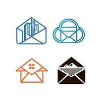 Mail icon set illustration design template, element graphic illustration vector logo for your company