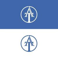Letter AT logo design template vector. designs concept, logos, logotype element for template. vector