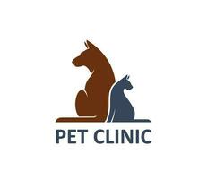 mascota clínica, veterinario médico práctica símbolo vector