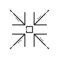 Full screen arrow icon. Zoom in and out, scale vector