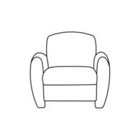 Sofa chair vector logo design, home design inspiration logo design, home sofa, minimalist chair