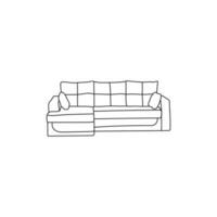 Sofa furniture design inspiration logo design, vector logo template