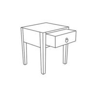 Table line minimalist furniture minimalist logo, vector icon illustration design template