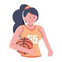 de moda mujer jugador vector