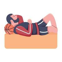 Trendy Basketball Player vector