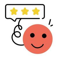 Trendy Feedback Emoji vector