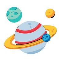 Trendy Space Planets vector