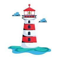 Trendy Lighthouse Concepts vector