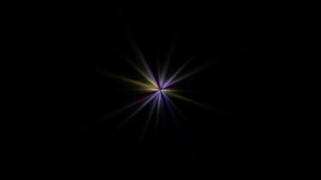 Abstract loop center colorful star optical shine light video