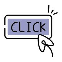 Trendy Click Button vector