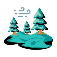 Trendy Pine Forest vector