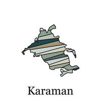 Karaman Turkey Map illustration vector Design Template, suitable for your company, geometric logo design element