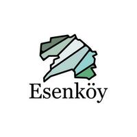 Vector map of Esenkoy, Vector modern illustration Simplified map design template