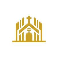 church building architecture design template, element graphic illustration creative logo vector